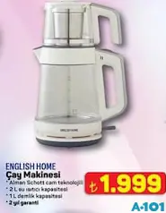 ENGLİSH HOME ÇAY MAKİNESİ fiyat ve kampanya bilgisi
